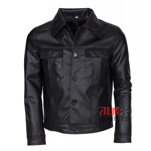 Rock N Roll Elvis Presley Black Leather Jacket